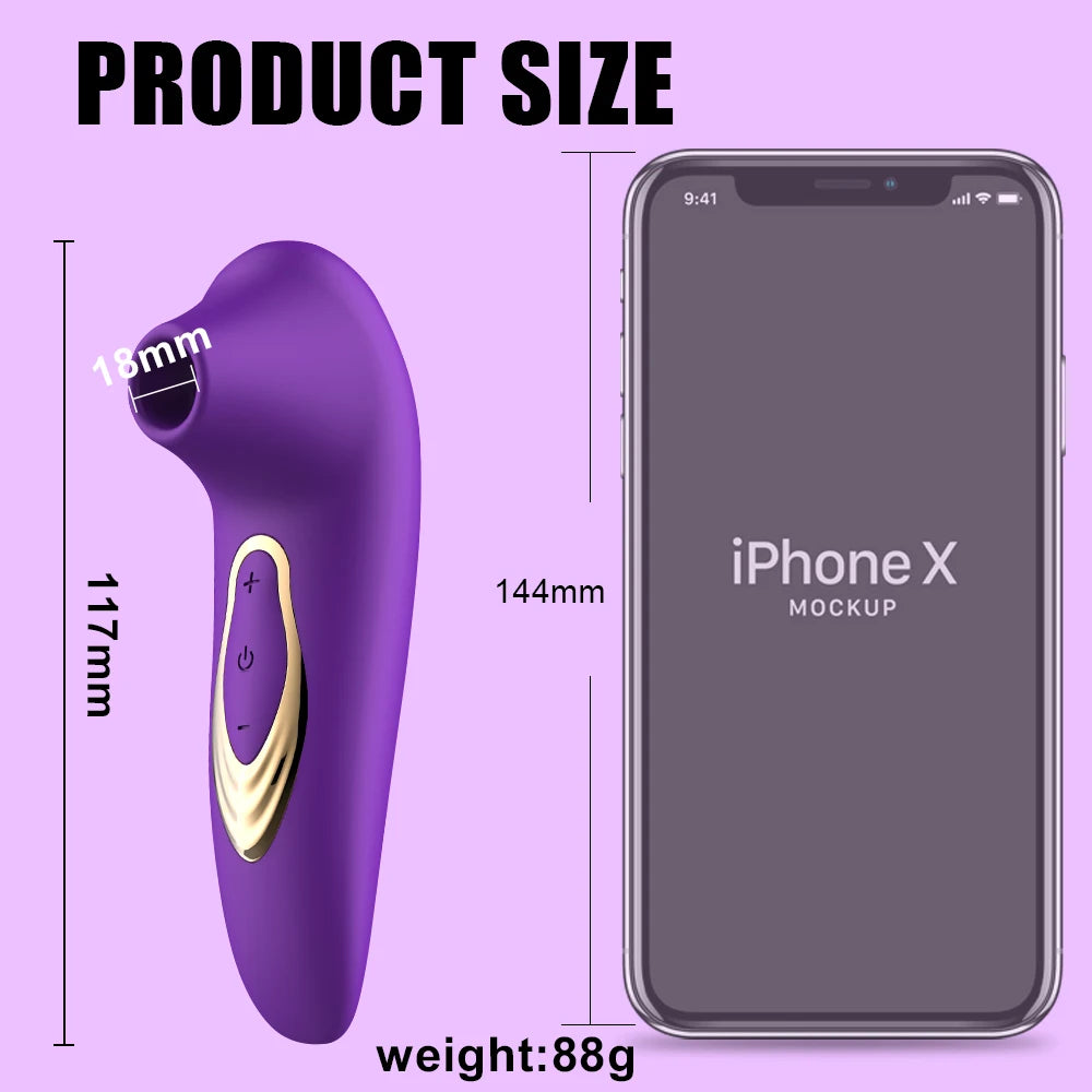 Powerful Suction Cup Clitoral Sucking Vibrator Clitoral Nipple Oral Vacuum Stimulating Massager for Female Masturbation Sex Toy