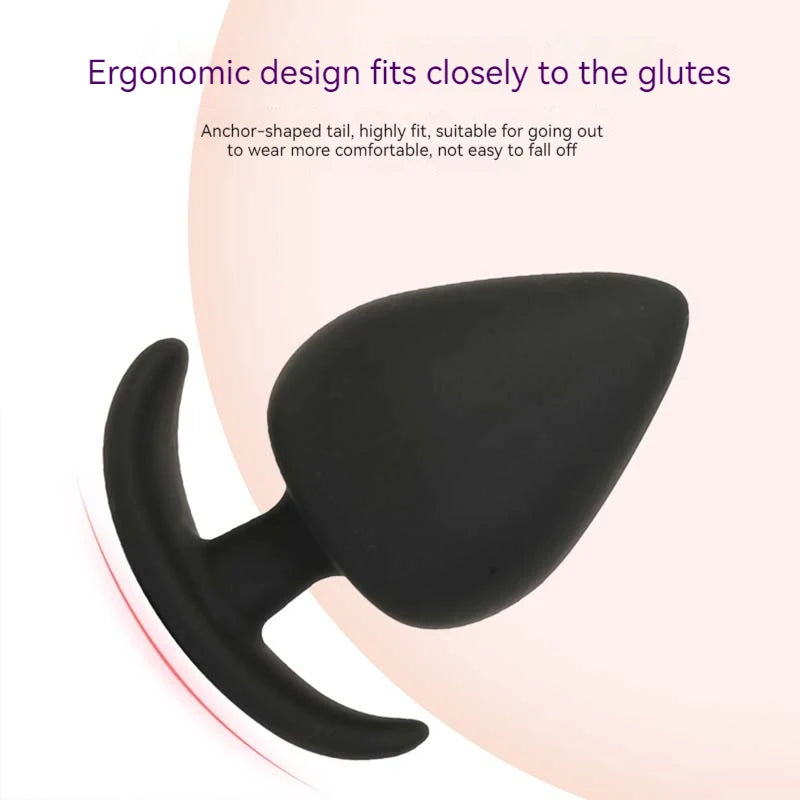 5 Sizes Anal Plug Safe Silicone Round Anal Butt Plug Unisex Wearable Stopper Adults Sex Toys for Men/Women Trainer for Men/Women