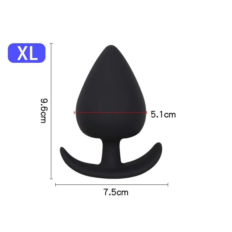5 Sizes Anal Plug Safe Silicone Round Anal Butt Plug Unisex Wearable Stopper Adults Sex Toys for Men/Women Trainer for Men/Women