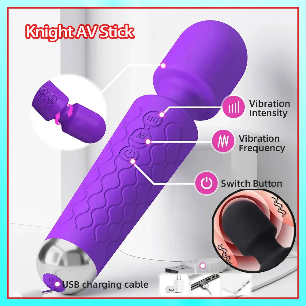 Sex toys for women 20 Modes AV Stick Vibrator Anal clitoral stimulation dildo Vibrator female masturbators Sexy toys 18 Sex Shop