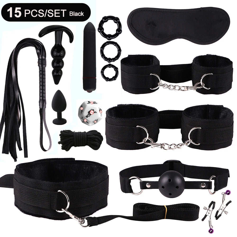 Sex toys for women BDSM sexual couples kit Adult Sexy Toys sexyshop erotic accessories handcuffs for session Anal plug sex game