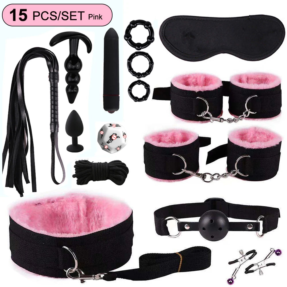 Sex toys for women BDSM sexual couples kit Adult Sexy Toys sexyshop erotic accessories handcuffs for session Anal plug sex game