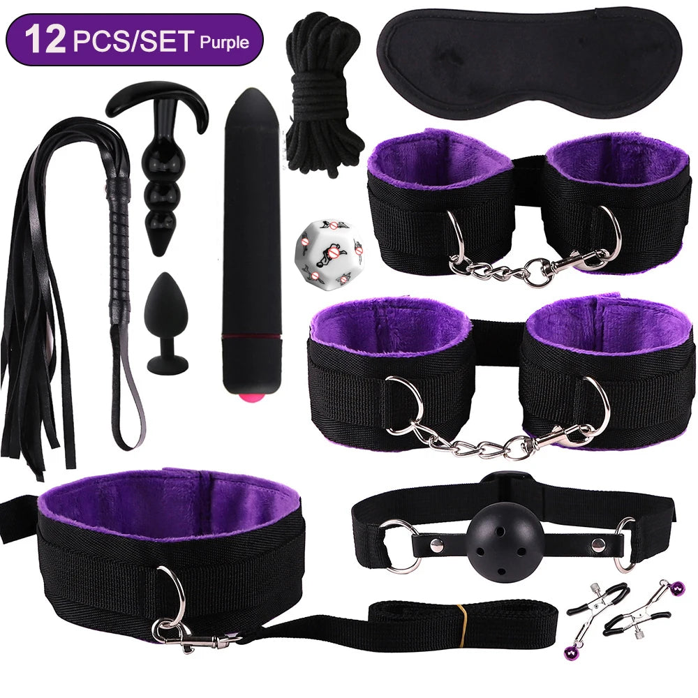 Sex toys for women BDSM sexual couples kit Adult Sexy Toys sexyshop erotic accessories handcuffs for session Anal plug sex game