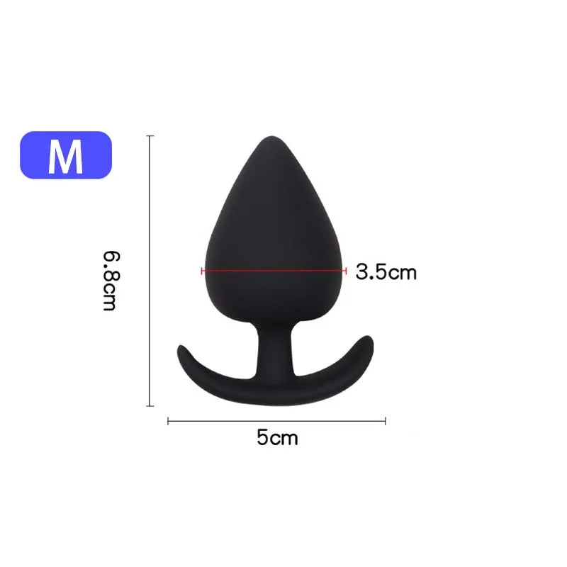 5 Sizes Anal Plug Safe Silicone Round Anal Butt Plug Unisex Wearable Stopper Adults Sex Toys for Men/Women Trainer for Men/Women