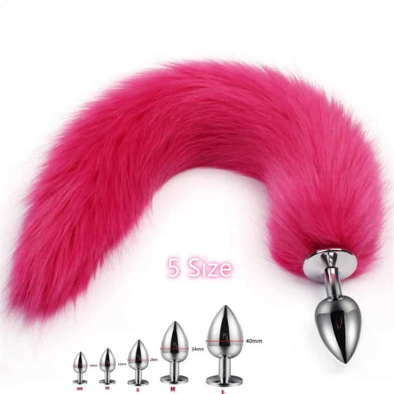 Role-playing Sex Games, Men and Women Sex Toys,1pcs,BDSM Three Size Dog Tail Anal Plug, Animal Tail Butt Plug