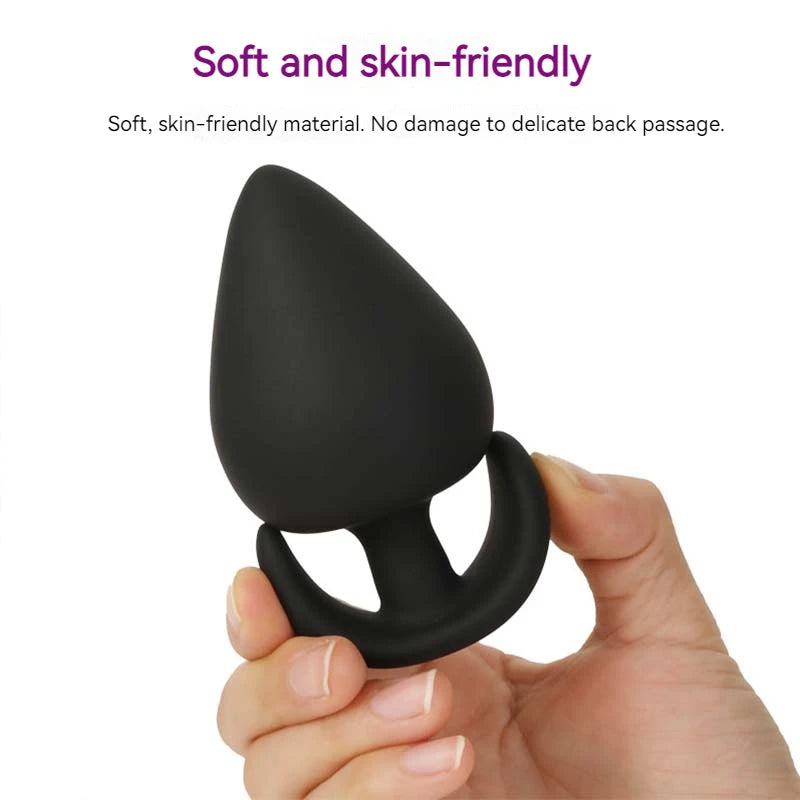 5 Sizes Anal Plug Safe Silicone Round Anal Butt Plug Unisex Wearable Stopper Adults Sex Toys for Men/Women Trainer for Men/Women