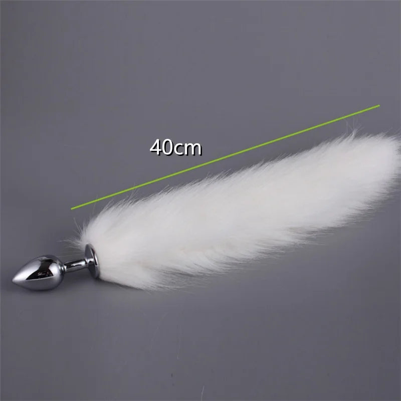 Role-playing Sex Games, Men and Women Sex Toys,1pcs,BDSM Three Size Dog Tail Anal Plug, Animal Tail Butt Plug