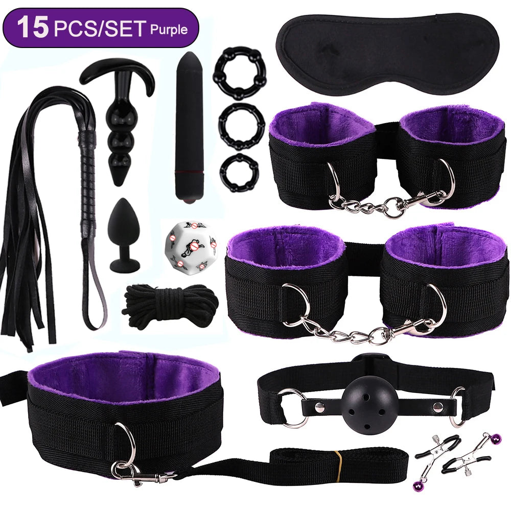 Sex toys for women BDSM sexual couples kit Adult Sexy Toys sexyshop erotic accessories handcuffs for session Anal plug sex game