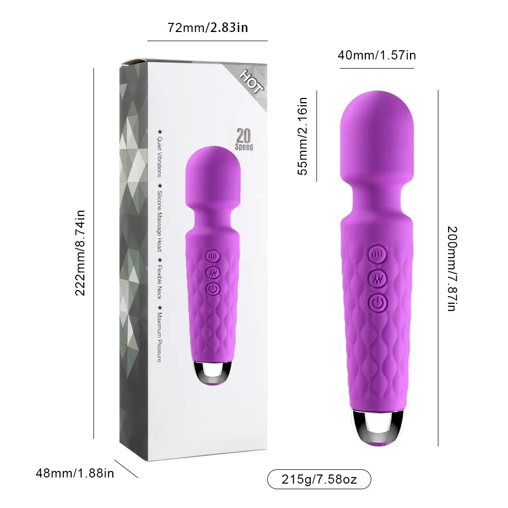 10 Modes G spot Clitoris Vibrator Stimulator Adult Supplies for Women Powerful Clit Massager AV Magic-Wand Female Erotic Sex Toy