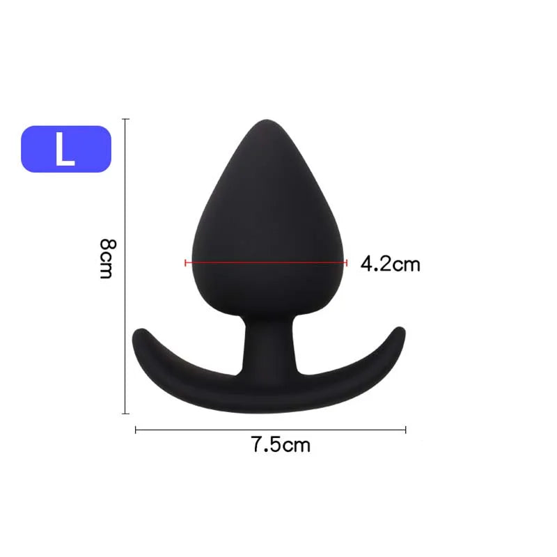 5 Sizes Anal Plug Safe Silicone Round Anal Butt Plug Unisex Wearable Stopper Adults Sex Toys for Men/Women Trainer for Men/Women