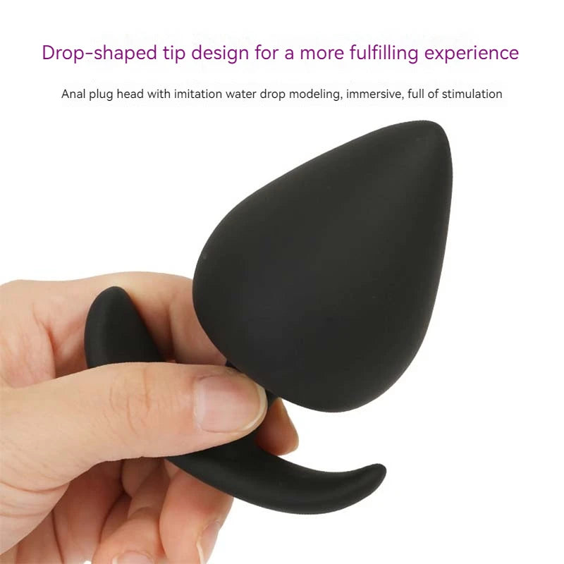 5 Sizes Anal Plug Safe Silicone Round Anal Butt Plug Unisex Wearable Stopper Adults Sex Toys for Men/Women Trainer for Men/Women